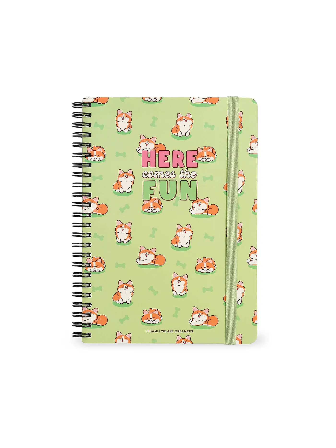 LEGAMI | Liniertes Notizbuch -Maxi - Spiralbindung - A4-Format CORGI | 